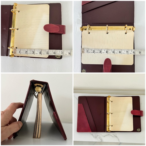 Dinoffer New York rare vintage calf leather agenda / planner / Notebook 3 rings - Picture 15 of 16
